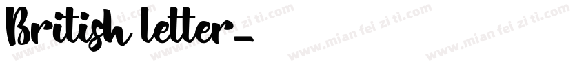 British letter字体转换